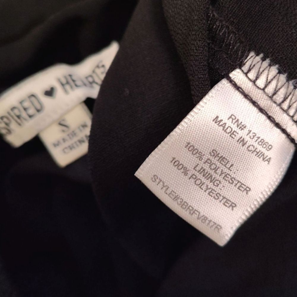 Inspired Hearts Solid Black Tie Back Cropped Wide… - image 9